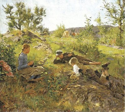 Shepherds at Taty by Erik Theodor Werenskiold